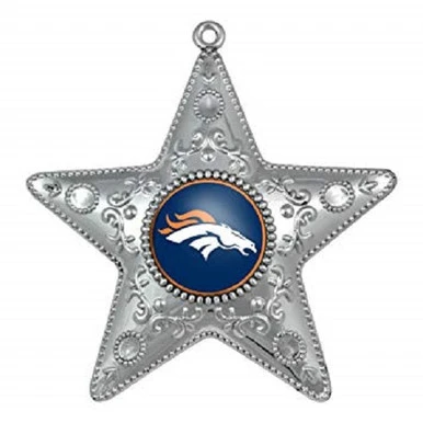 Denver Broncos NFL Sports Collectors Series Silver Star Ornament 3 Denver Broncos NFL Sports Collectors Series Silver Star Ornament