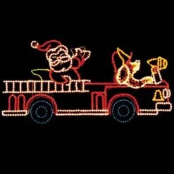 11' X 24' Santa's Firetruck, LED