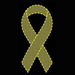 6' Yellow Ribbon With Mesh, LED