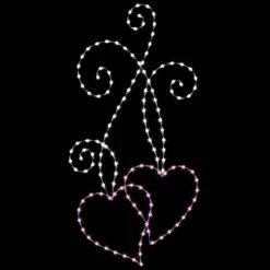 8' Dual Hearts, LED