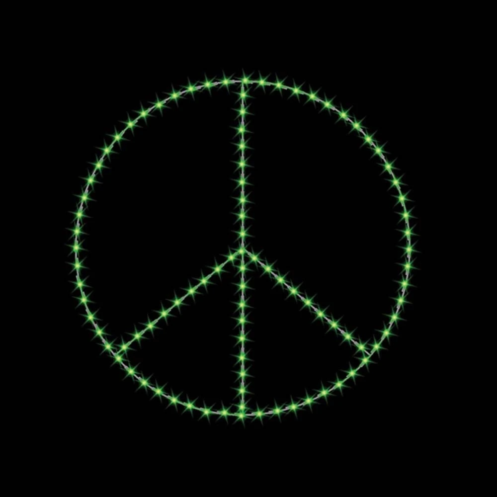 8' Peace Symbol, LED 3 8' Peace Symbol, LED