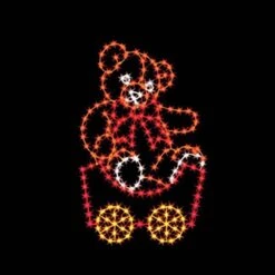 7' Silhouette Teddy Bear Car, LED