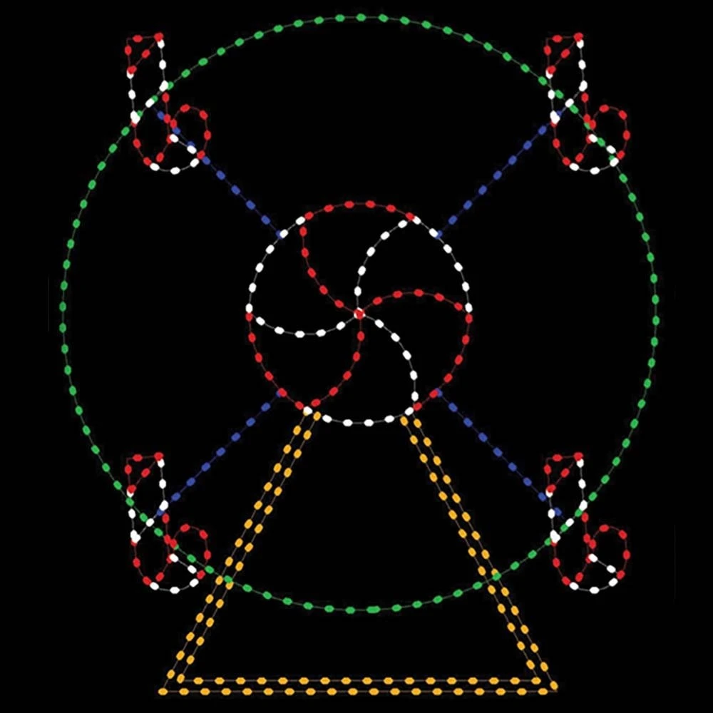 11' Candy Cane Ferris Wheel, LED 3 11' Candy Cane Ferris Wheel, LED