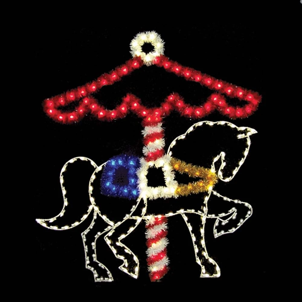 7 1/2' Single Carousel Horse, LED 3 7 1/2' Single Carousel Horse, LED