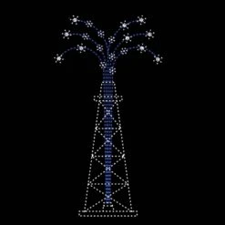 17' Snowflake Oil Derrick, LED