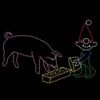 13' X 19' Elf Feeding Pig, LED -Christmas Decor Sale 1 34373 001 led