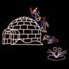 20' X 16' Penguin Jumping From Igloo, LED -Christmas Decor Sale 1 34416 000 led