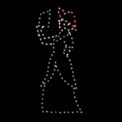 7 1/2' Victorian Caroler Woman LED Display