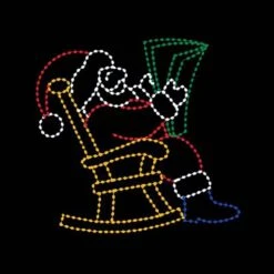 9' X 8' Santa Reading, LED