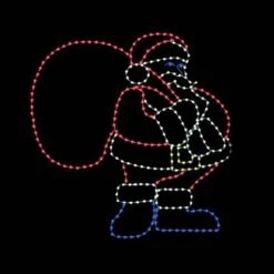 10' Santa With Gift Bag, LED