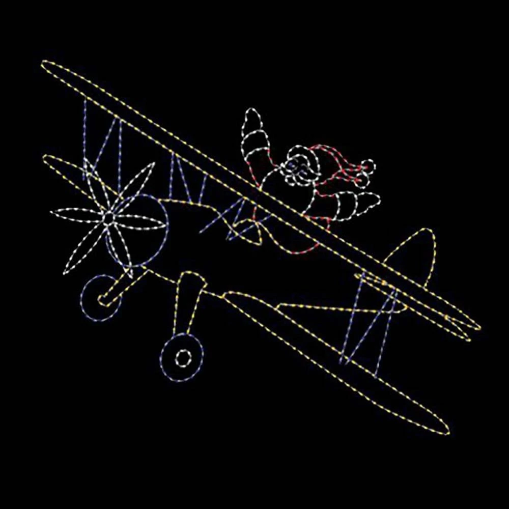 16' X 18' Barnstorming Santa, Animated, LED 3 16' X 18' Barnstorming Santa, Animated, LED