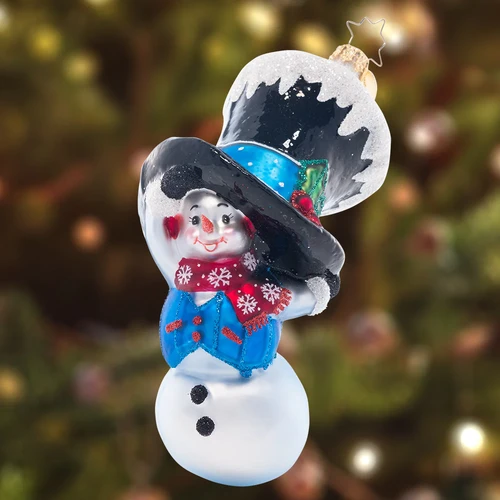 Christopher Radko Peek-A-Boo Snowman Glass Christmas Ornament 1021508 4 Christopher Radko Peek-A-Boo Snowman Glass Christmas Ornament 1021508 - Image 2
