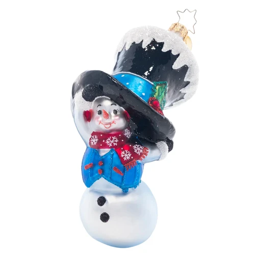 Christopher Radko Peek-A-Boo Snowman Glass Christmas Ornament 1021508 3 Christopher Radko Peek-A-Boo Snowman Glass Christmas Ornament 1021508