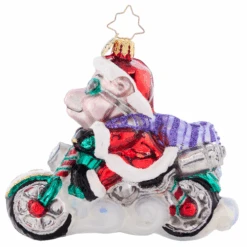 Christopher Radko Low Rider Hog Glass Christmas Ornament 1021519 -Christmas Decor Sale 1021519 3 48897.1695830548