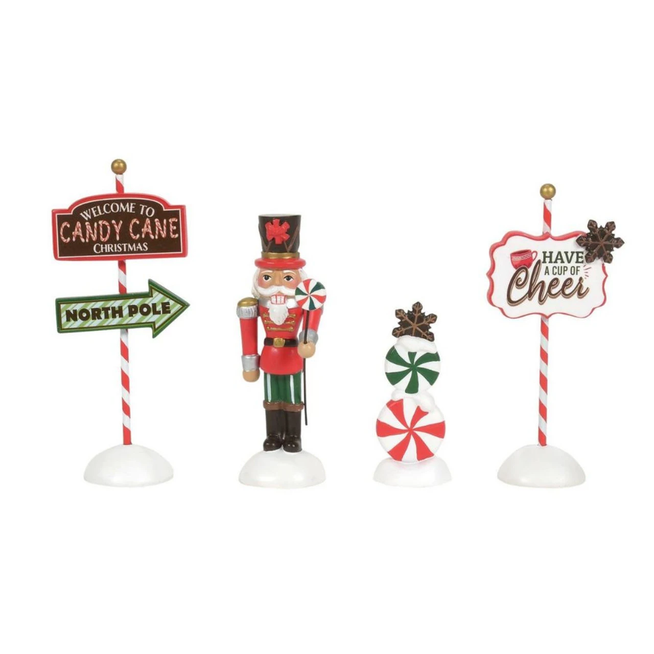 Department 56 - Peppermint Panache Set Of 4 3 Department 56 - Peppermint Panache Set Of 4