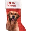 Red Satin I Love My Golden Retriever Christmas Holiday Stocking -Christmas Decor Sale 22goldenretrieveroa21920 18872.1653951242.386.513