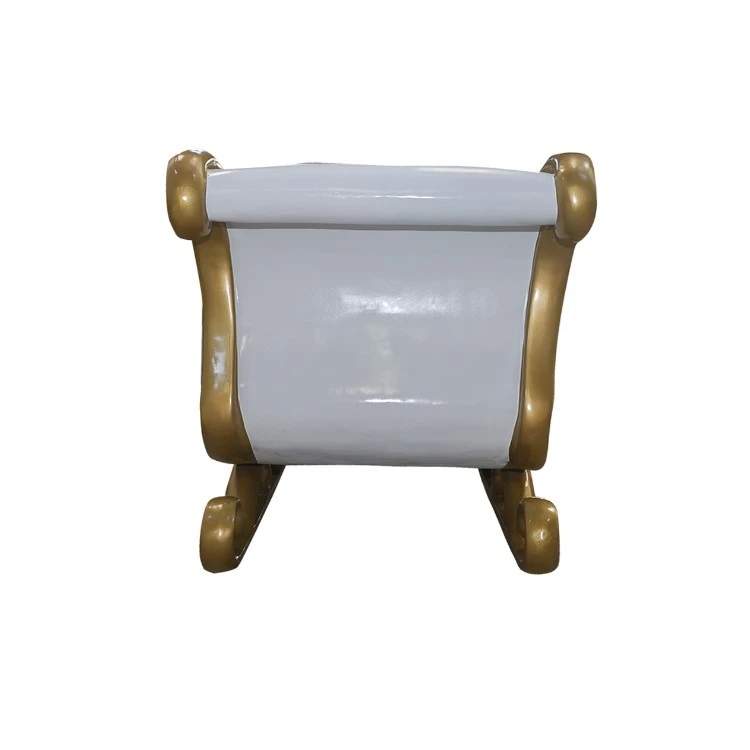 4.5' 4 Seater Santa Sleigh - White And Gold 4 4.5' 4 Seater Santa Sleigh - White And Gold - Image 2