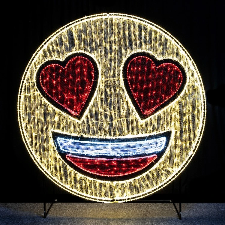 6' 2D LED Emoji With Heart Eyes Valentine's Display 3 6' 2D LED Emoji With Heart Eyes Valentine's Display