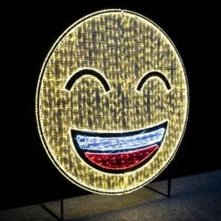6' 2D LED Emoji Smiling -Christmas Decor Sale 2d 11005 4
