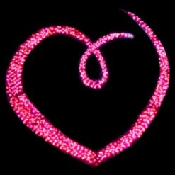 6' 2D Standing Heart - Pink Twinkle Valentine's Display