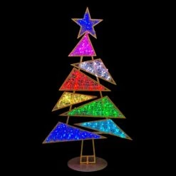 6' 2D RGB Tree -Christmas Decor Sale 2d 11053 2d 11054 2d 11055 black background