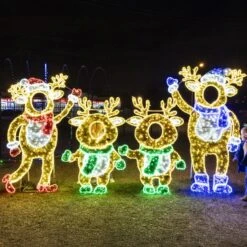6' 8" 2D LED Papa Deer - Photo Op Display 10 6' 8" 2D LED Papa Deer - Photo Op Display -Christmas Decor Sale 2d bdeer5 and 2d mdeer6 and 2d fdeer68 2