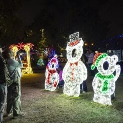 7.5' 2D LED Papa Bear - Photo Op Display -Christmas Decor Sale 2d fbear75 and 2d snman525 and 2d bbear5 l