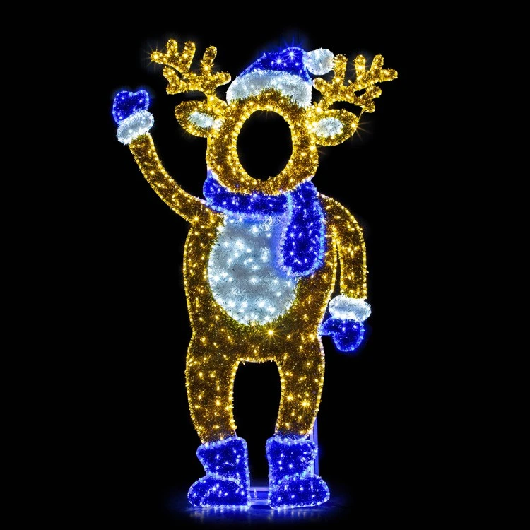6' 8" 2D LED Papa Deer - Photo Op Display 3 6' 8" 2D LED Papa Deer - Photo Op Display
