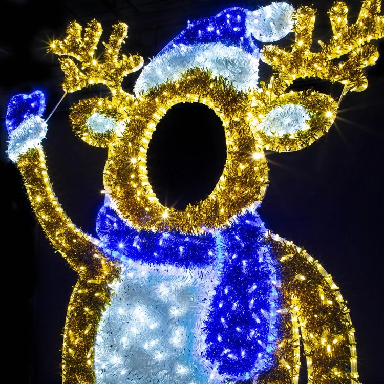 6' 8" 2D LED Papa Deer - Photo Op Display 4 6' 8" 2D LED Papa Deer - Photo Op Display - Image 2