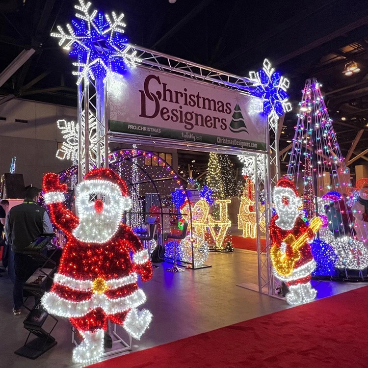 6.5' 2D LED Rockin' Santa - Photo Op Display 5 6.5' 2D LED Rockin' Santa - Photo Op Display - Image 3
