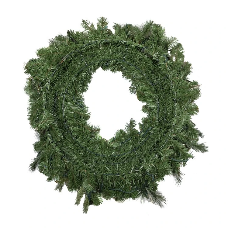 36" Mixed Pine Magnolia Berry Wreath - Warm White 10 36" Mixed Pine Magnolia Berry Wreath - Warm White - Image 8