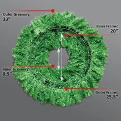 36" Deluxe Oregon Fir Wreath - Lit With Warm White LEDs - No Bow 7 36" Deluxe Oregon Fir Wreath - Lit With Warm White LEDs - No Bow -Christmas Decor Sale 36 inch 24