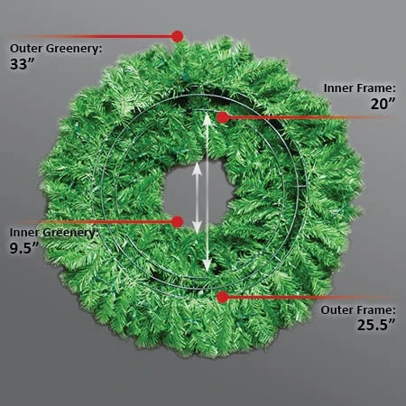 36" Unlit Decorated Wreath - Traditional Décor - Bow Option Available 6 36" Unlit Decorated Wreath - Traditional Décor - Bow Option Available - Image 4