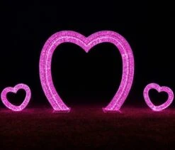 3' 3D Heart - Pink Twinkle Valentine's Display -Christmas Decor Sale 3d 11013 and 3d 11015 l2 1