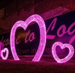 3' 3D Heart - Pink Twinkle Valentine's Display -Christmas Decor Sale 3d 11013 and 3d 11015 l 1