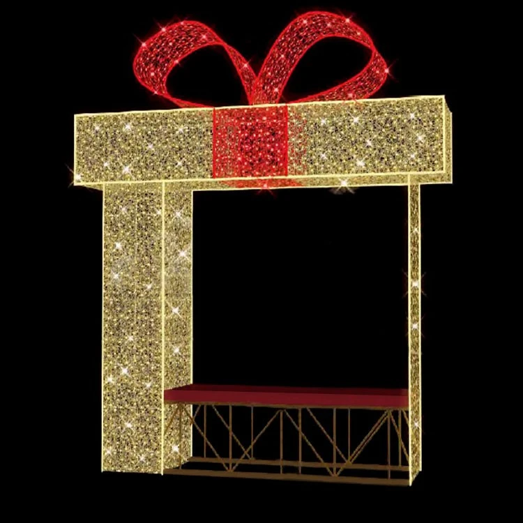 8' Bench - 3D Christmas Present 3 8' Bench - 3D Christmas Present