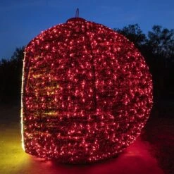 9' 3D Christmas Ornament - Warm White And Red - Photo Op Display 10 9' 3D Christmas Ornament - Warm White And Red - Photo Op Display -Christmas Decor Sale 3d 11021 d