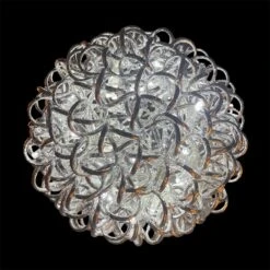 2.15' Hanging Ball - White - Silver Frame