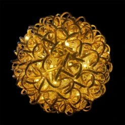 1.3' Hanging Ball - Warm White - Gold Frame