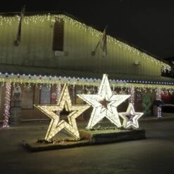7' 3D LED Star Icon - Warm White 12 7' 3D LED Star Icon - Warm White -Christmas Decor Sale 3d 1j005 and 3d 1j004 l