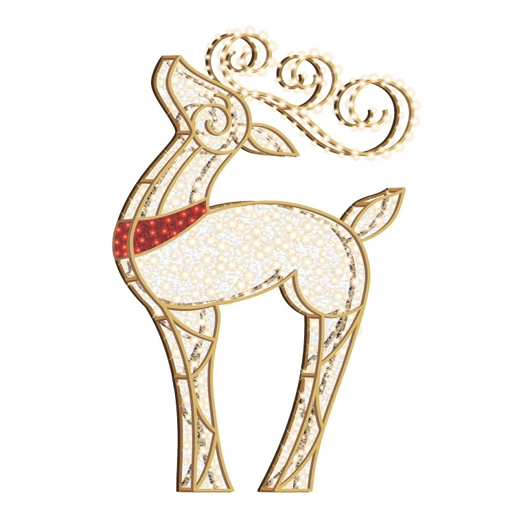 6' LED Reindeer Icon - Warm White 3 6' LED Reindeer Icon - Warm White