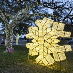 6' LED Snowflake Icon - Warm White -Christmas Decor Sale 3d 1j022 l2