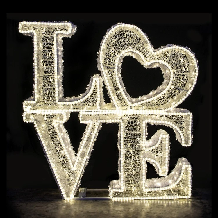 5.5' 3D LED Love - Warm White Twinkle Valentine's Display 3 5.5' 3D LED Love - Warm White Twinkle Valentine's Display