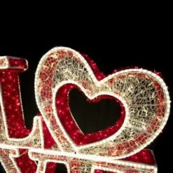 5.5' 3D LED Love - Warm White And Red Twinkle Valentine's Display 7 5.5' 3D LED Love - Warm White And Red Twinkle Valentine's Display -Christmas Decor Sale 3d 91000 wwr b