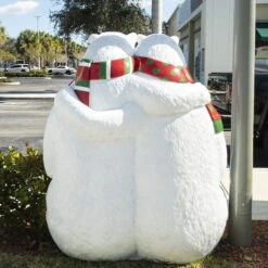 5.5' Polar Bear Bench -Christmas Decor Sale 3df 12005 l2