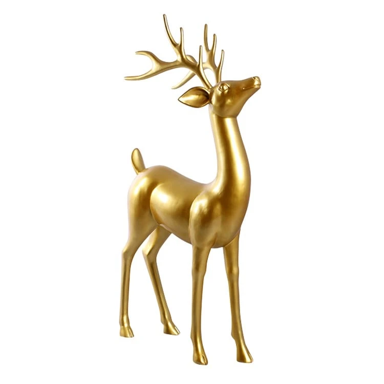 5.6' Standing Reindeer - Gold 3 5.6' Standing Reindeer - Gold