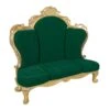 5.4' Grand Deluxe Throne - Green/Gold -Christmas Decor Sale 3df 12098 gn 750px