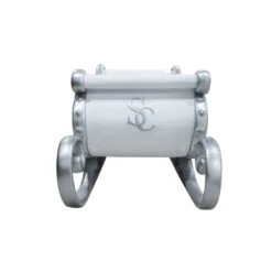 4.5' 4 Seater Santa Sleigh - White And Silver -Christmas Decor Sale 3df 12144s3