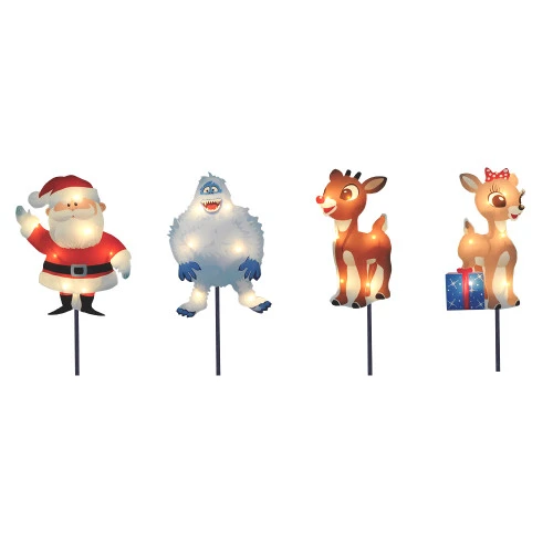 Northlight Set Of 4 Lighted Rudolph And Friends Christmas Pathway Markers - Clear Lights 3 Northlight Set Of 4 Lighted Rudolph And Friends Christmas Pathway Markers - Clear Lights