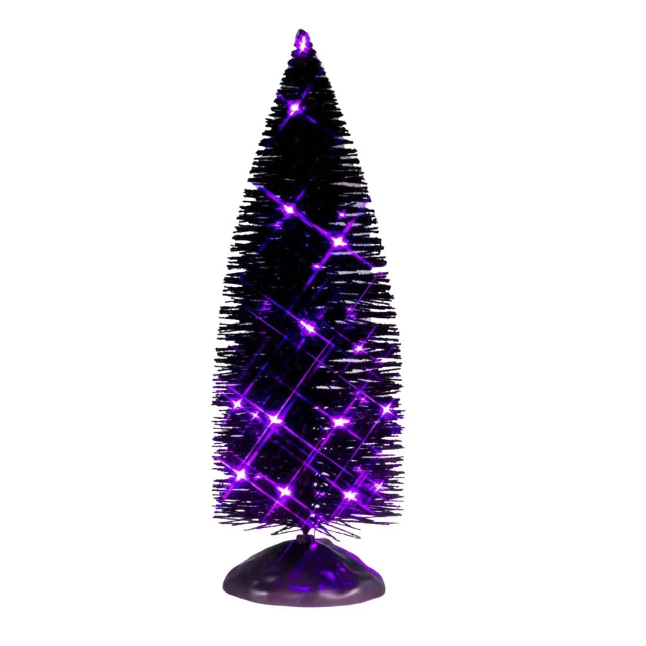 Lemax - Spooky Town - Black Bristle Tree With Purple Lights 3 Lemax - Spooky Town - Black Bristle Tree With Purple Lights